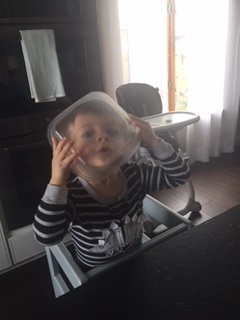 Jaxon "helping" 